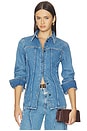 view 1 of 5 CAMISA CON COSTURAS ORGÁNICAS ORGANIC SEAMING SHIRT in Mid Blue