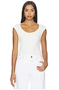 view 1 of 5 Cap Sleeve T-shirt in Ivory
