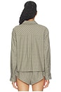 view 4 of 5 Cropped Oversized Shirt in Juniper Green