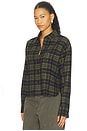 view 2 of 5 CHEMISE CROPPED OVERSIZED CROPPED OVERSIZED SHIRT in Stoneleaf Green