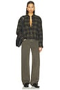 view 5 of 5 CHEMISE CROPPED OVERSIZED CROPPED OVERSIZED SHIRT in Stoneleaf Green