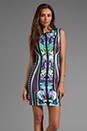 view 1 of 6 Graphic Flowers Neoprene Dress in Multi