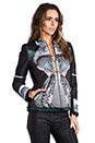 view 3 of 8 Accordian Dance Neoprene Jacket with Faux Fur in Multi