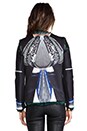 view 4 of 8 Accordian Dance Neoprene Jacket with Faux Fur in Multi