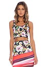 view 1 of 5 Botanical Wave Reversible Crop Top in Multi
