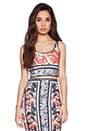 view 1 of 5 TOP CORTO FLORAL SCARF PRINT in Multi