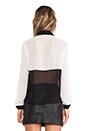 view 3 of 5 Blouse in Cream/Black in Cream & Black