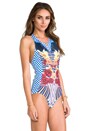 view 2 of 5 Crashing Waves Bathing Suit in Multi