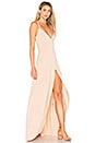 view 2 of 3 Dita Wrap Maxi Dress in Bare