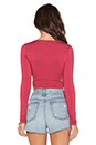 view 3 of 3 Miranda Crop Top in Wine