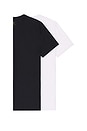 view 1 of 3 Microfiber 2 Pack Crewneck Undershirt in Black & White