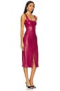 view 2 of 3 Faux Leather Midi Tank Dress in Raspberry