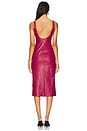 view 3 of 3 Faux Leather Midi Tank Dress in Raspberry