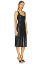 view 2 of 3 Faux Leather Midi Tank Dress in Black