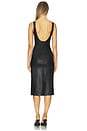 view 3 of 3 Faux Leather Midi Tank Dress in Black