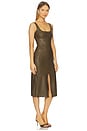 view 2 of 3 Faux Leather Midi Tank Dress in Cadet
