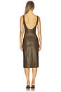 view 3 of 3 Faux Leather Midi Tank Dress in Cadet
