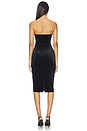 view 3 of 3 Velvet Strapless Midi Dress in Black