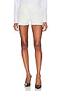view 1 of 4 Faux Leather Relaxed Short in White