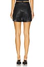 view 4 of 6 Faux Leather Tailored Short in Black