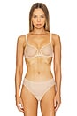 view 1 of 4 Chic Mesh Full Cup Underwire Bra in Beige