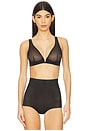 view 1 of 4 Chic Mesh Plunge Underwire Bra in Black