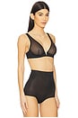 view 2 of 4 Chic Mesh Plunge Underwire Bra in Black