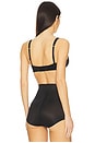 view 3 of 4 Chic Mesh Plunge Underwire Bra in Black