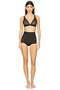 view 4 of 4 Chic Mesh Plunge Underwire Bra in Black