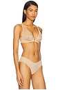view 2 of 4 Chic Mesh Plunge Underwire Bra in Beige