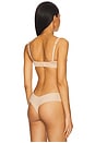 view 3 of 4 Chic Mesh Plunge Underwire Bra in Beige