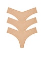 view 1 of 5 3 Pack Classic Thong in Beige