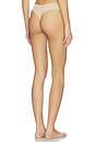 view 3 of 4 Double Take Lace Thong in Beige