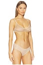 view 2 of 4 Chic Mesh Triangle Bralette in Beige