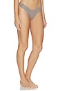 view 2 of 4 Cotton Rib Thong in Truffle