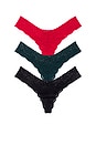 view 1 of 2 3 Pack Tg21 Tulip Tanga Thong in Multi Colored