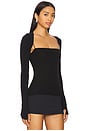 view 2 of 4 Ballet Body Shrug With Thumbholes in Black