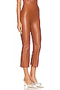 view 2 of 4 Faux Leather Cropped Flare Pant in Cocoa