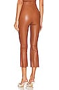 view 3 of 4 Faux Leather Cropped Flare Pant in Cocoa