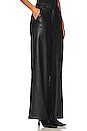 view 2 of 4 Faux Leather Wide Leg Trouser in Black