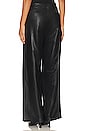 view 3 of 4 Faux Leather Wide Leg Trouser in Black
