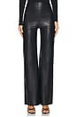 view 1 of 6 Faux Leather Wide Leg Pant in Black