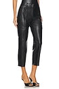 view 2 of 6 Faux Leather 7/8 Utility Trouser in Black