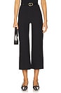 view 1 of 6 Neoprene Cropped Wide Leg in Black