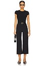 view 6 of 6 Neoprene Cropped Wide Leg in Black
