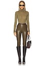 view 5 of 6 Faux Leather Legging in Cadet