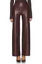 view 1 of 6 Faux Leather Wide Leg Pant in Oxblood