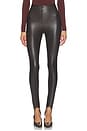 view 1 of 6 STIRRUP 가죽 레깅스 in Espresso