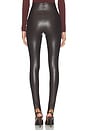 view 4 of 6 STIRRUP 가죽 레깅스 in Espresso