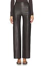 view 1 of 6 Faux Leather Wide Leg Pant in Espresso